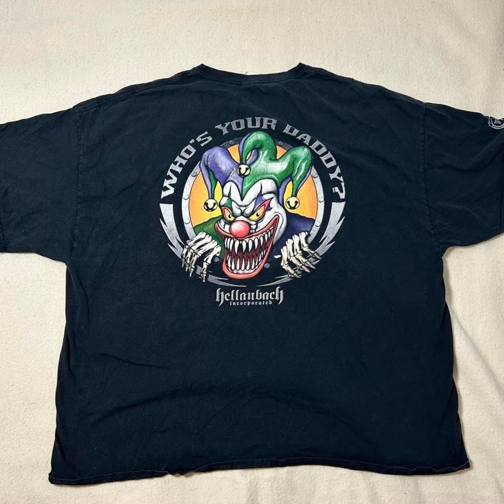 Hellanbach Inc Shirt Adult 3XL Black Joker Jester Clown Who's Your Daddy Graphic